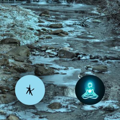 Zugefrorenes Bachbett